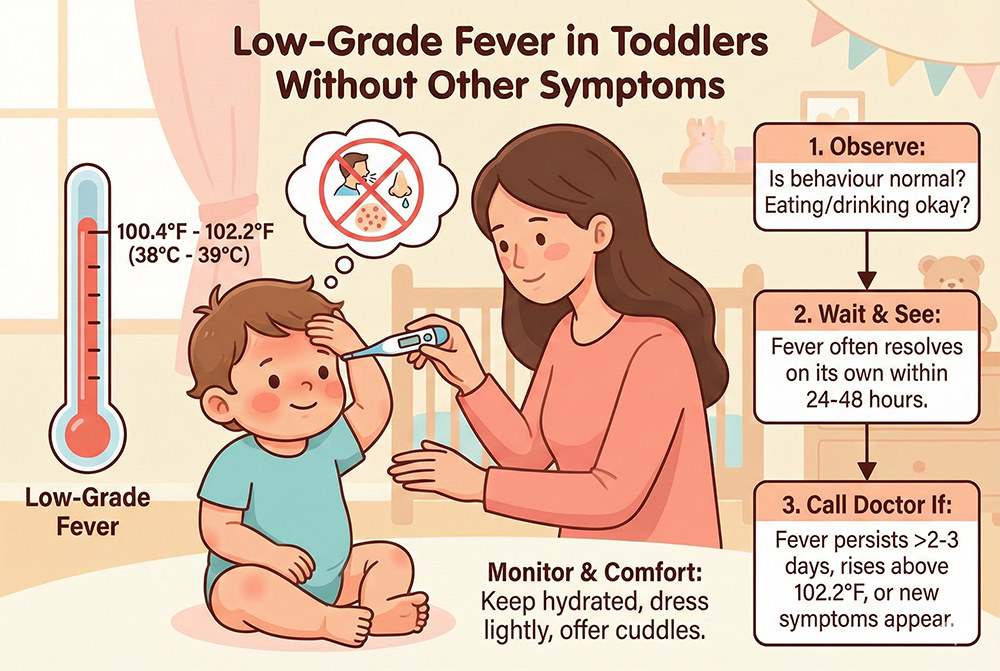 Low-Grade Fever in Toddlers Without Other Symptoms: Causes, Care, and When to Worry