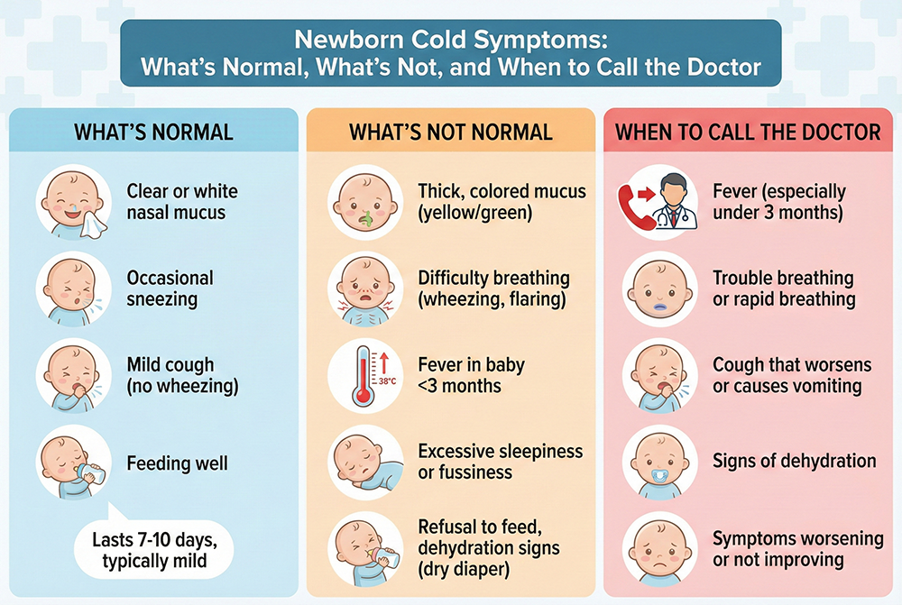 Newborn Cold Symptoms: What’s Normal, What’s Not, and When to Call the Doctor