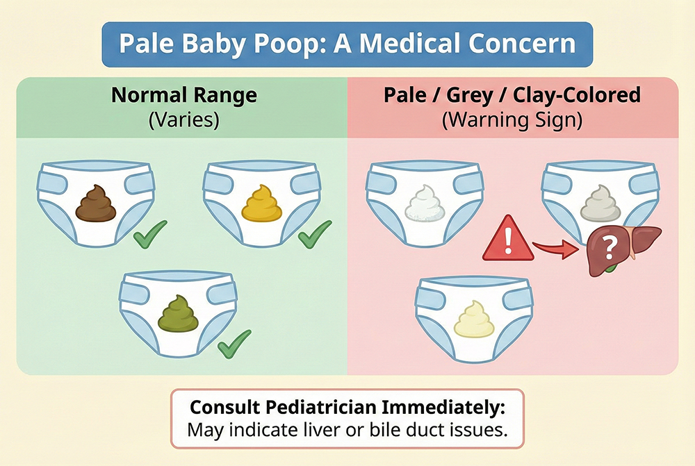 Pale Baby Poop: Causes, When to Worry, and What to Do