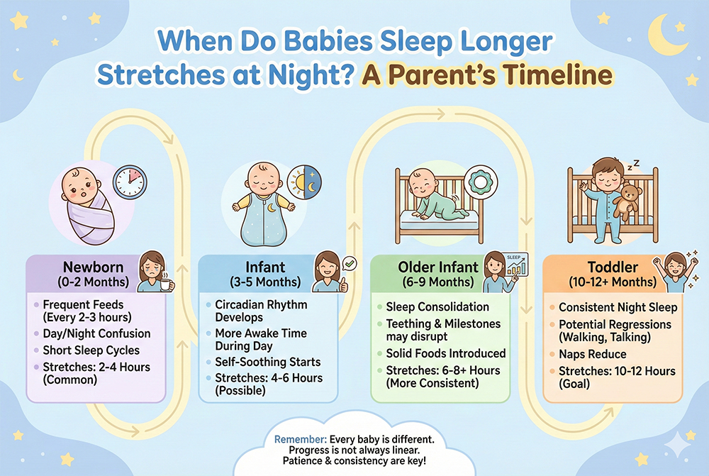 When Do Babies Sleep Longer Stretches at Night? A Parent’s Timeline