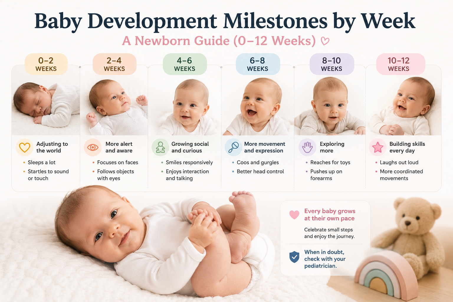 Baby Development Milestones by Week: A Newborn Guide (0–12 Weeks)