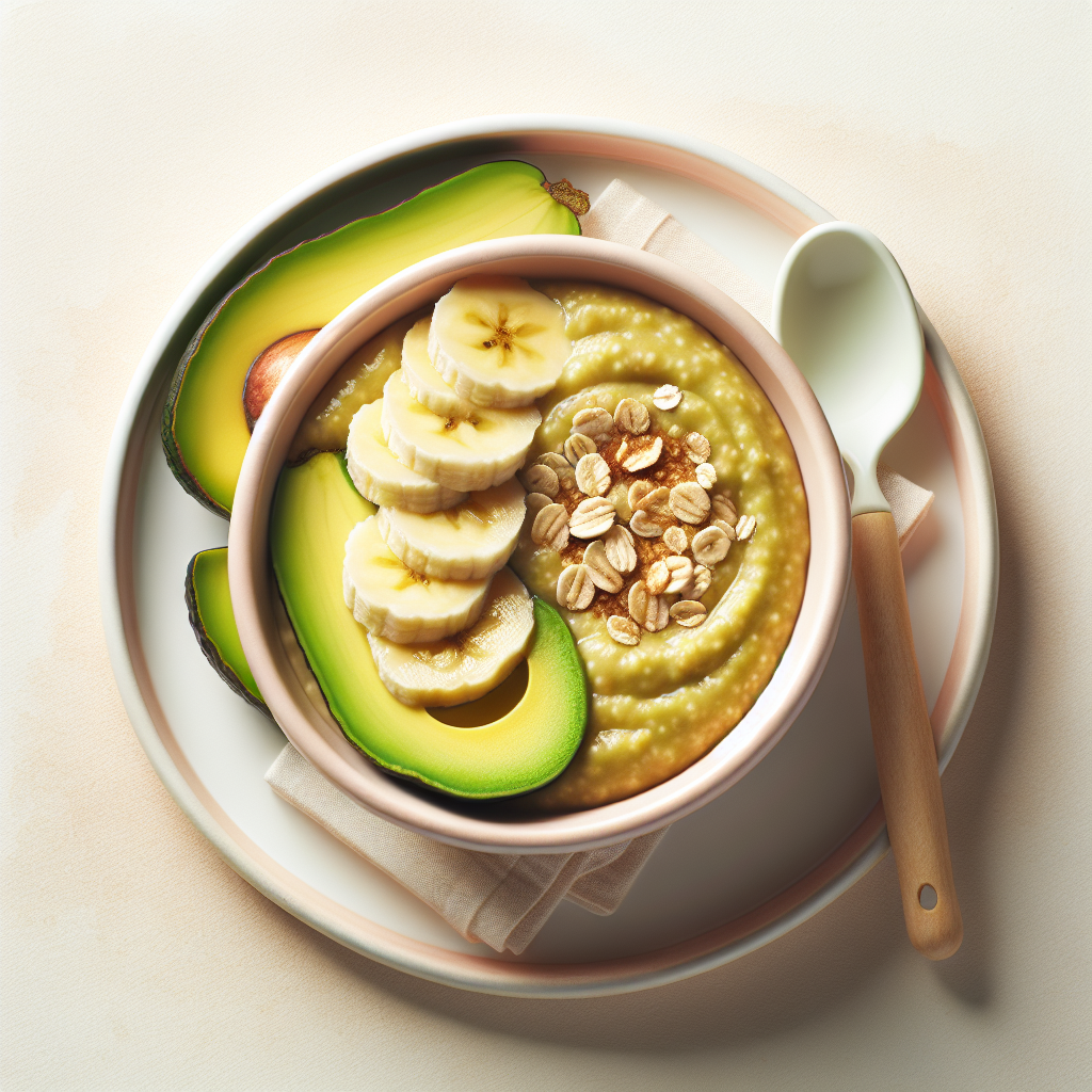 Avocado Banana Oat Purée