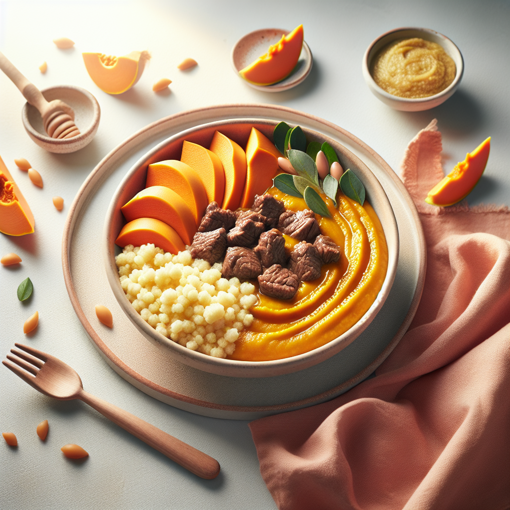 Beef Couscous Pumpkin Purée