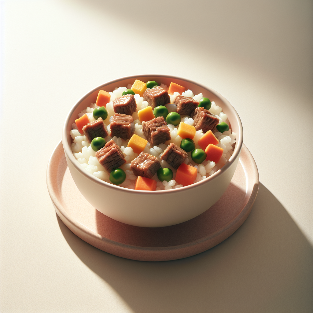 Beef Pea Veggie Rice Cubes