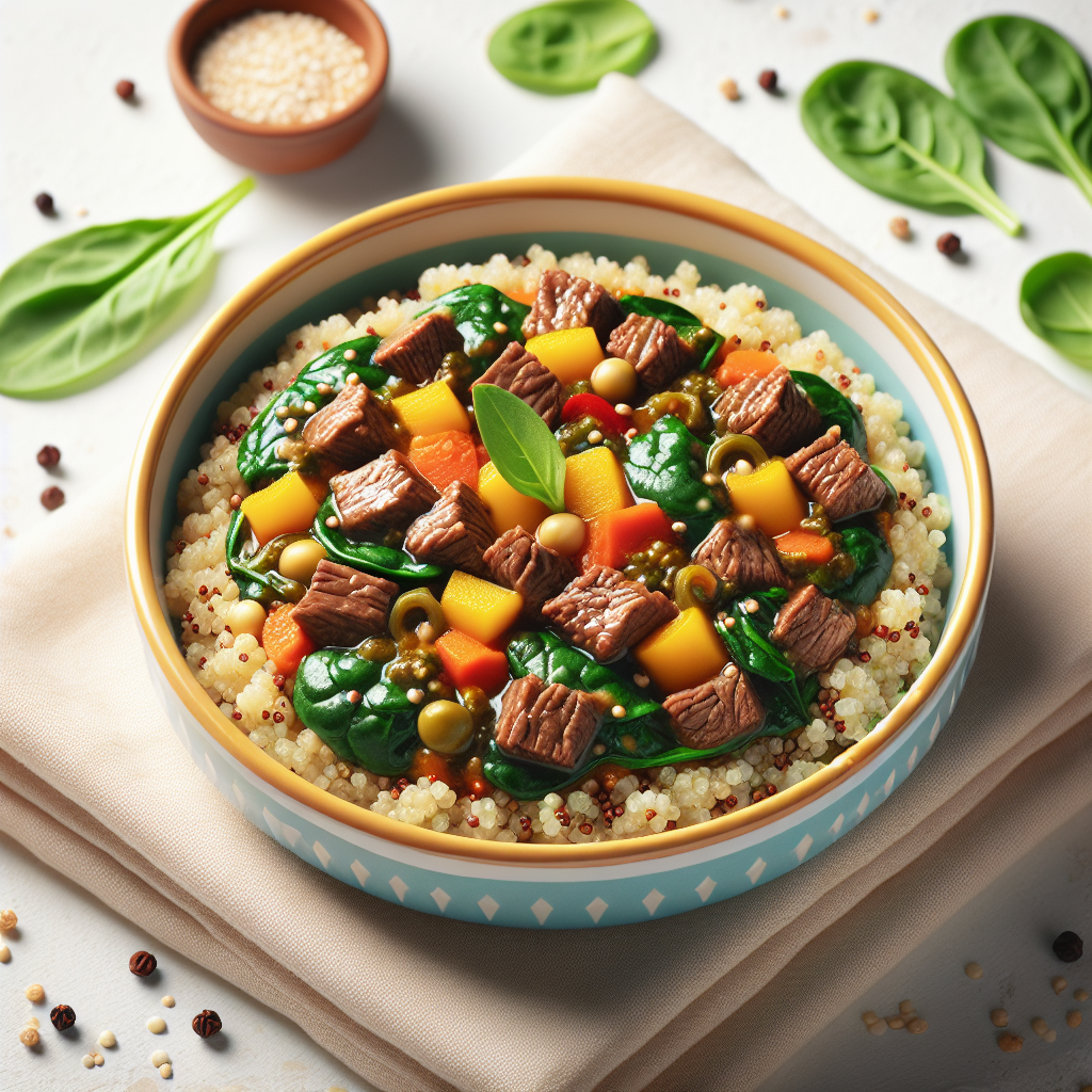 Beef Quinoa Spinach Stew