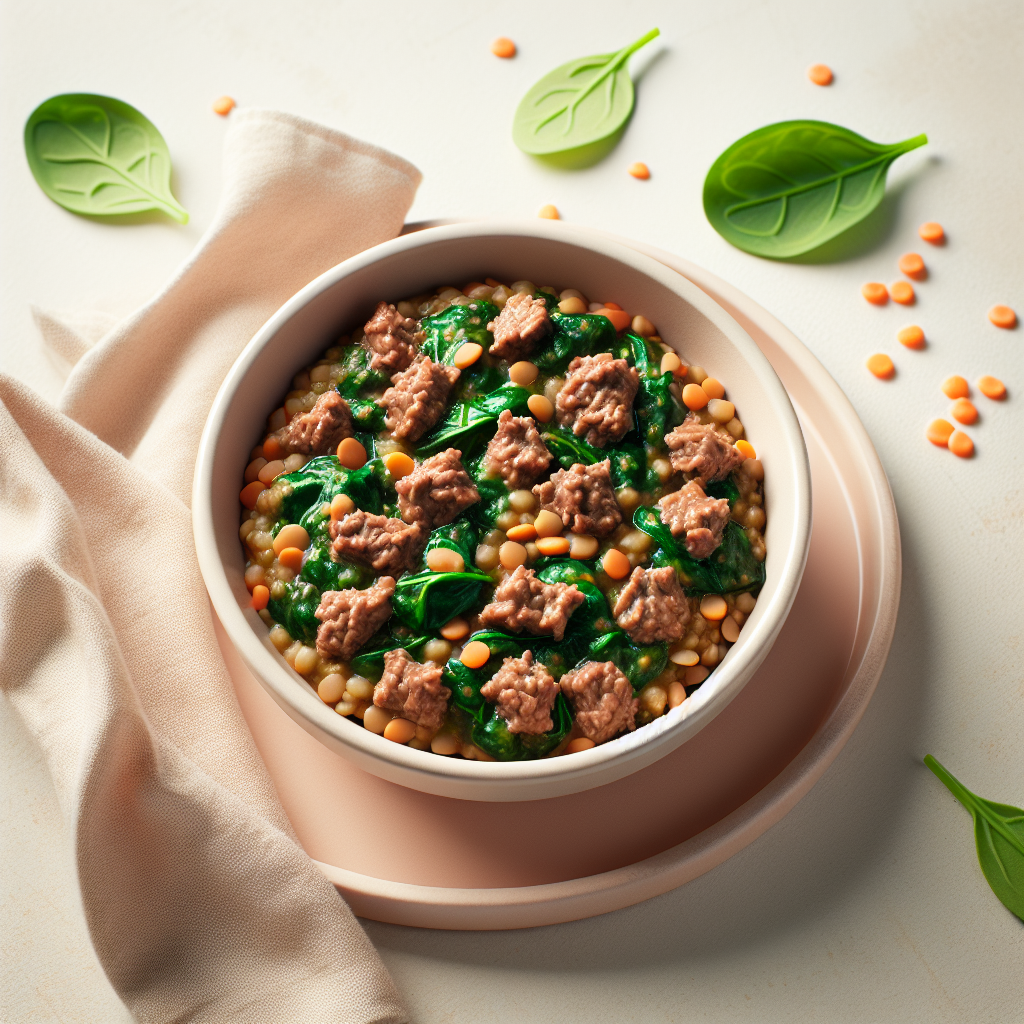 Beef Spinach Lentil Mash