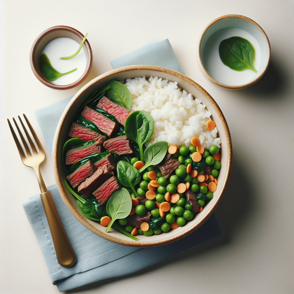 Beef Spinach Lentil Veggie Rice