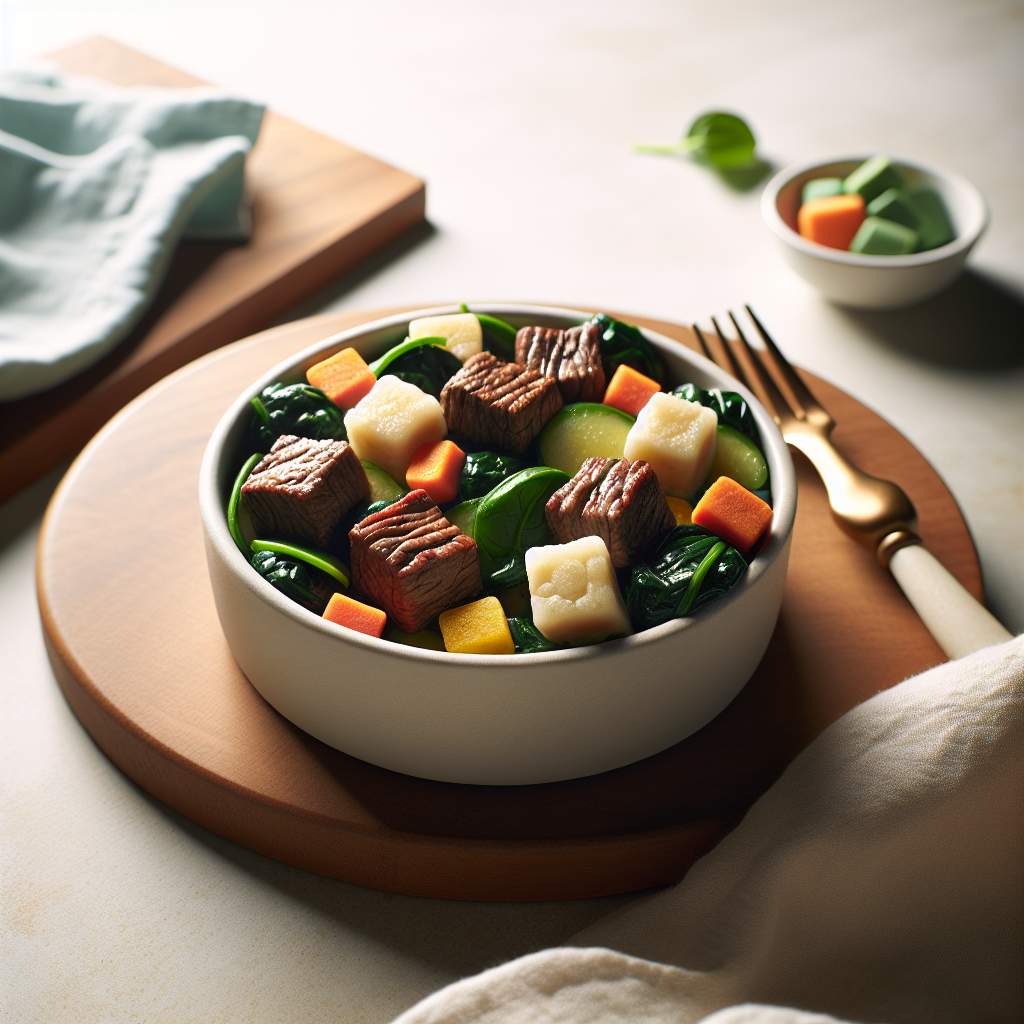 Beef Spinach Veggie Rice Cubes