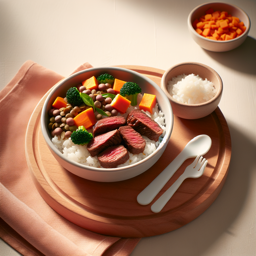 Beef Sweet Potato Lentil Veggie Rice