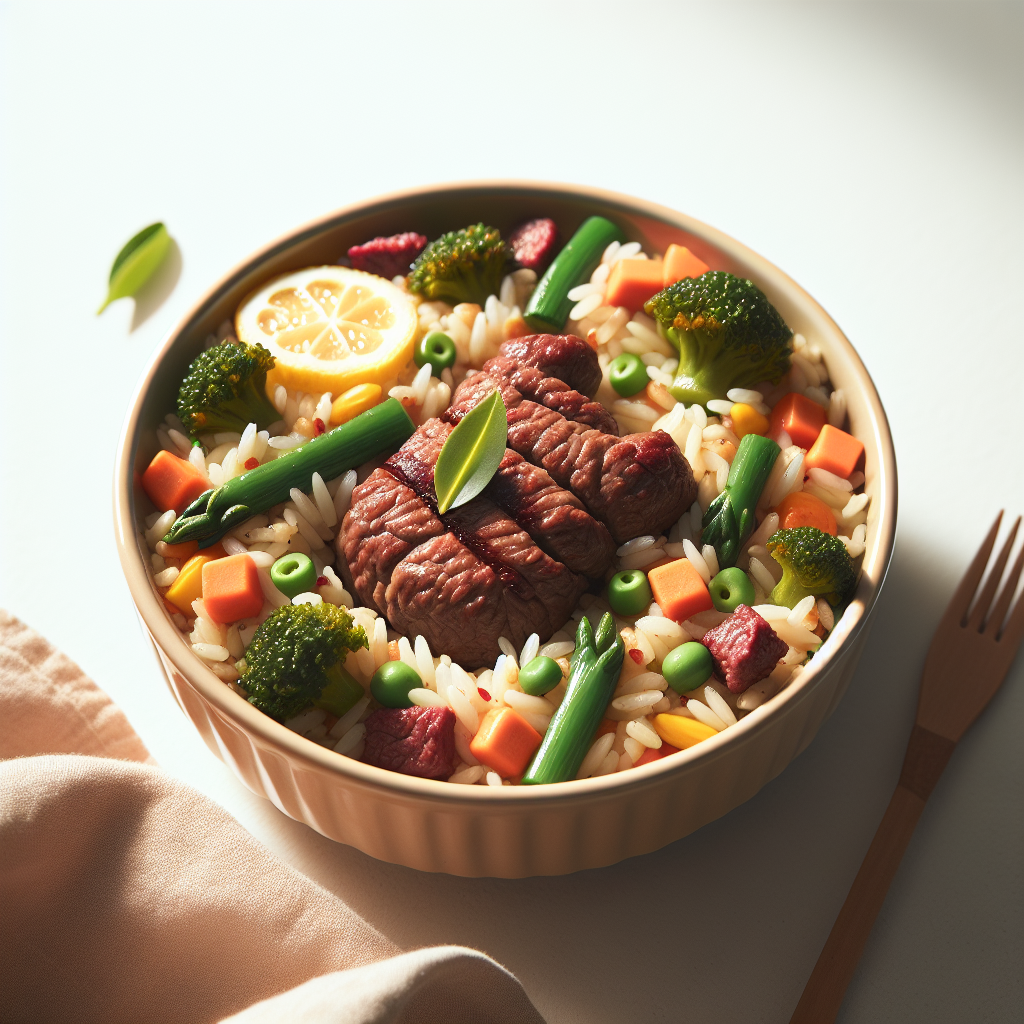 Beef Veggie Mixed Grain Pilaf