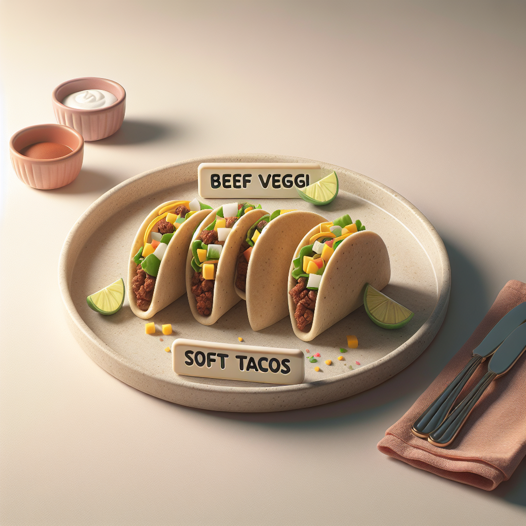 Beef Veggie Soft Tacos