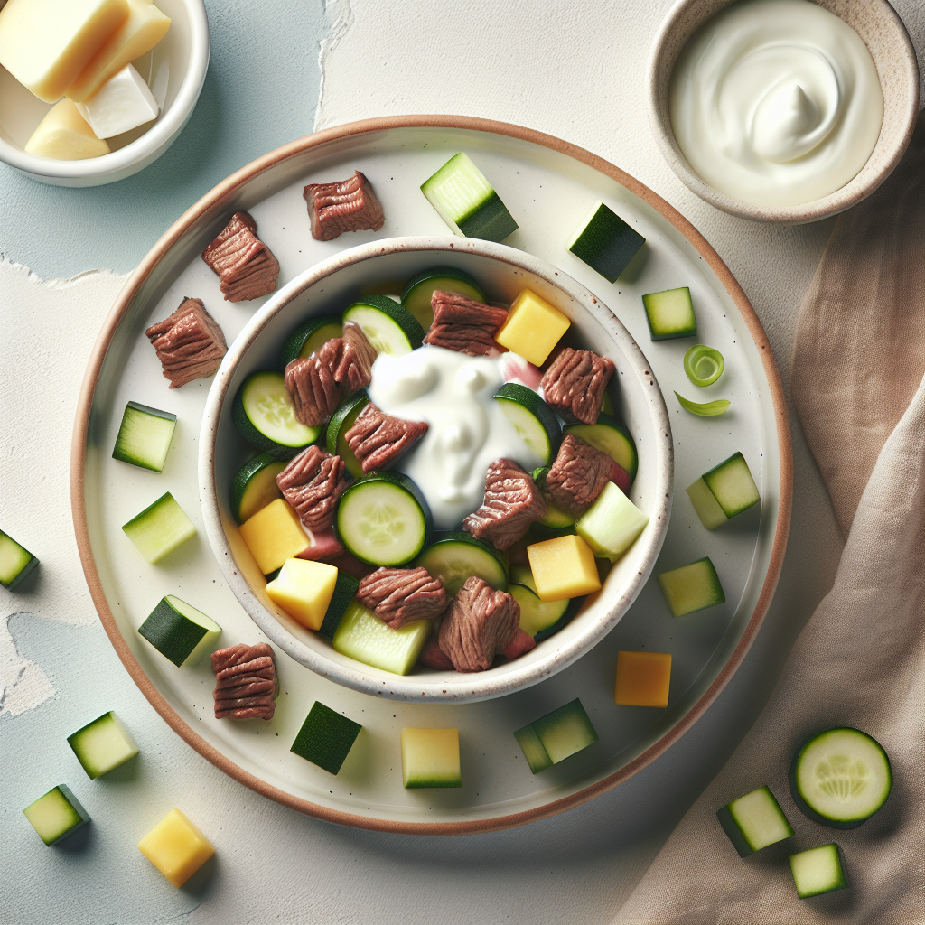 Beef Yogurt Zucchini Veggie Cubes