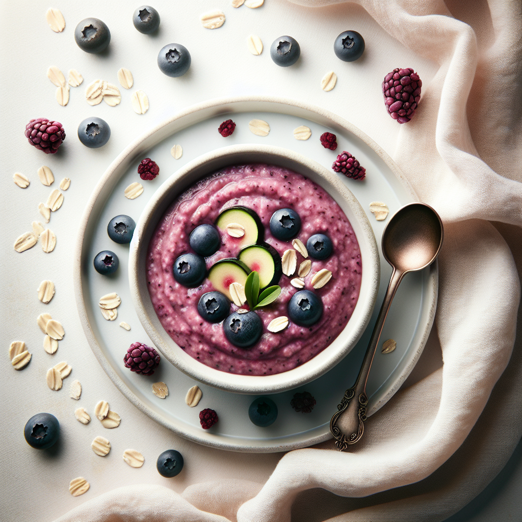 Blueberry Zucchini Oat Purée