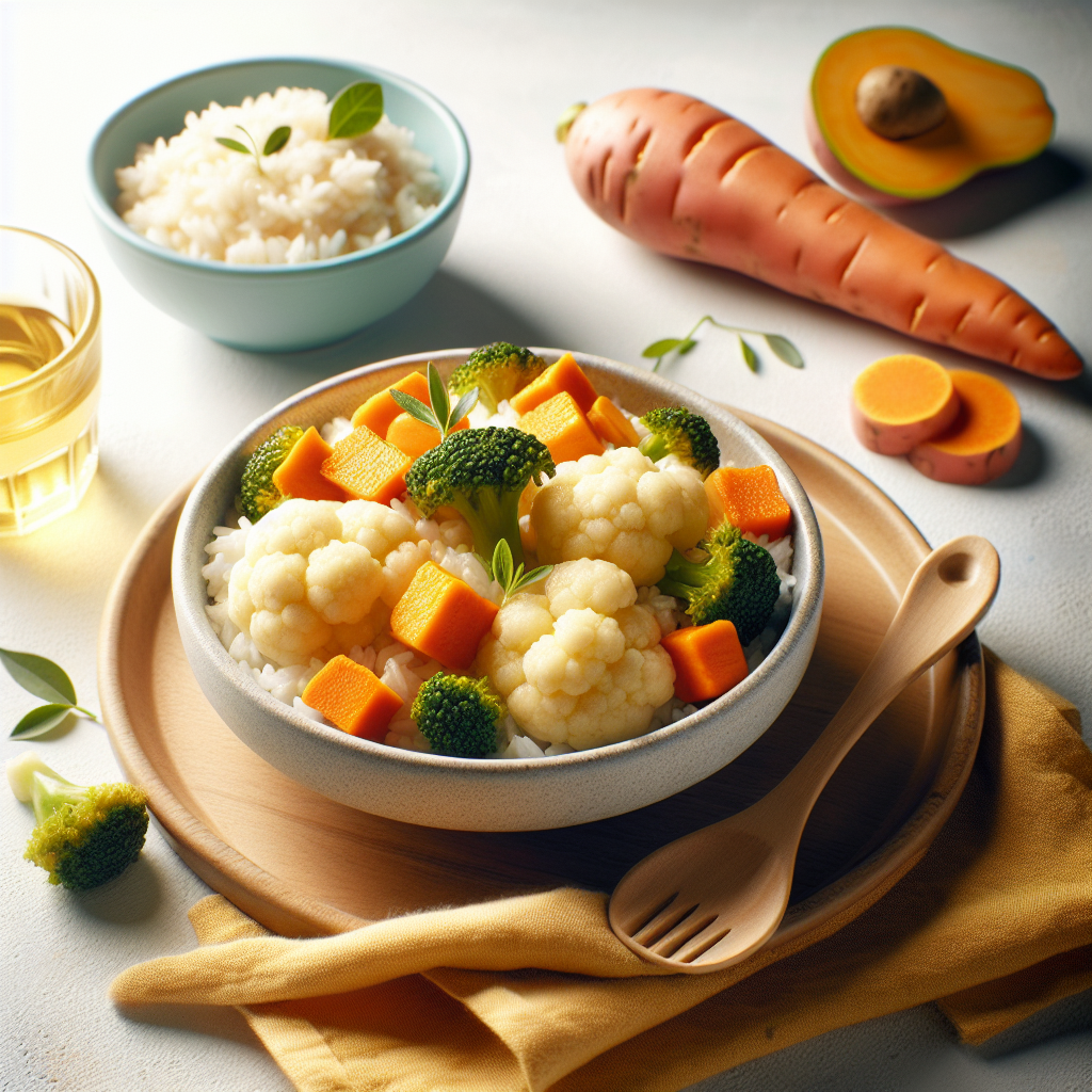 Cauliflower Sweet Potato Veggie Rice