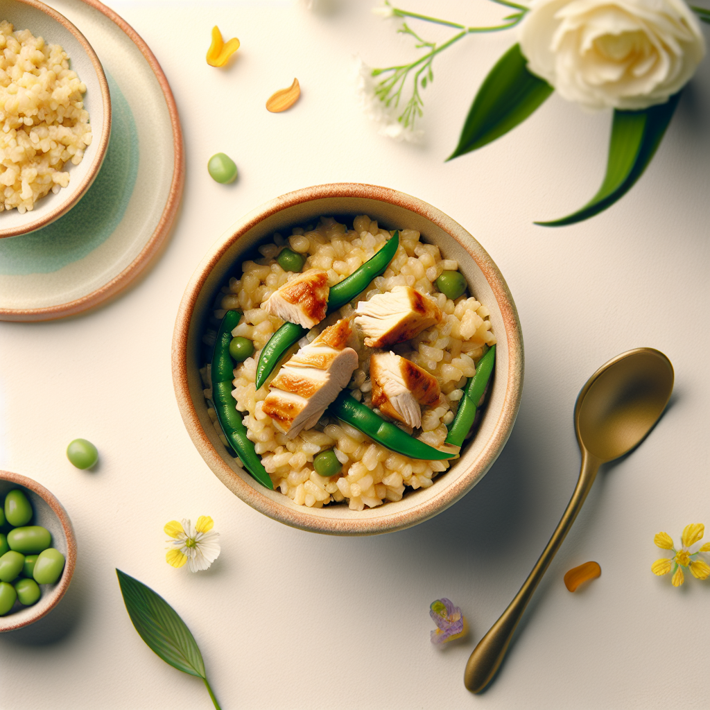 Chicken Bulgur Green Bean Pilaf