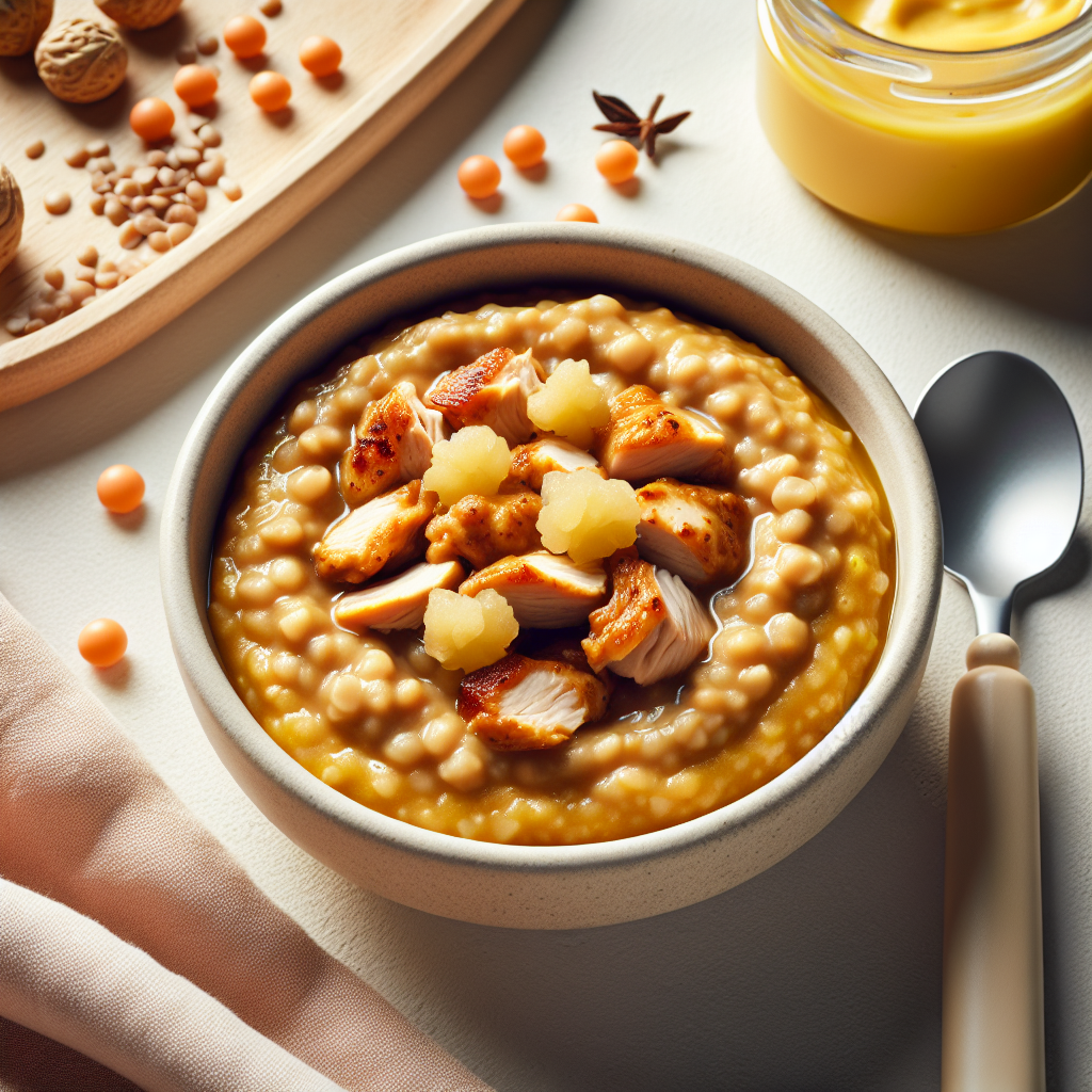 Chicken Bulgur Lentil Purée