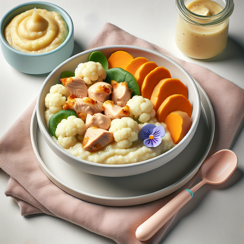 Chicken Cauliflower Sweet Potato Purée