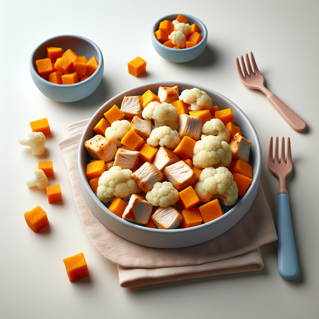 Chicken Cauliflower Sweet Potato Veggie Cubes