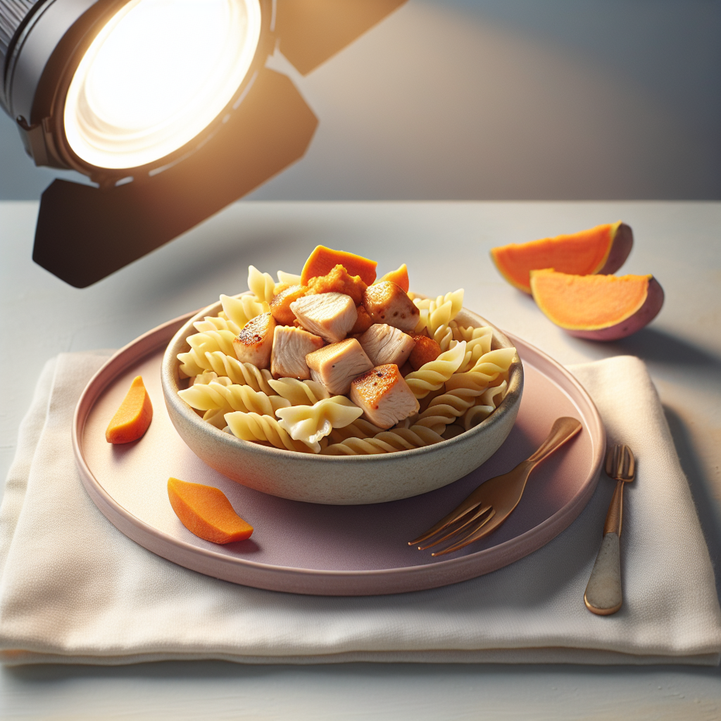 Chicken Pasta Sweet Potato Mash