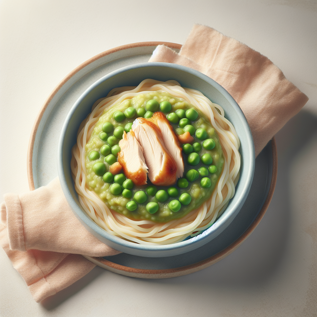 Chicken Rice Noodle Pea Mash