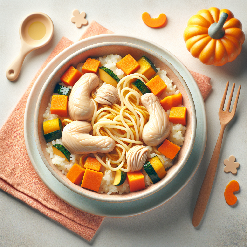 Chicken Rice Noodle Pumpkin Mash