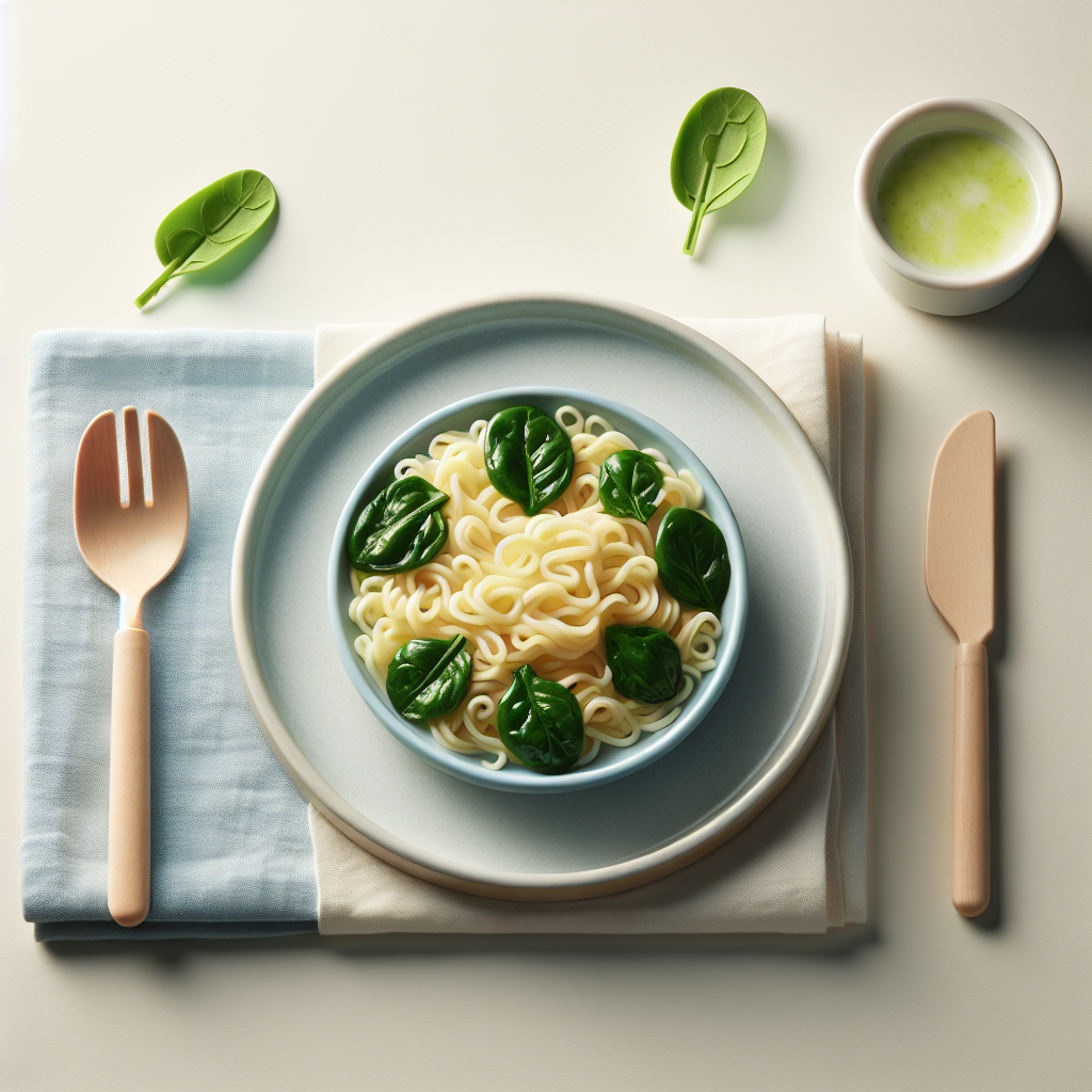 Chicken Rice Noodle Spinach Purée