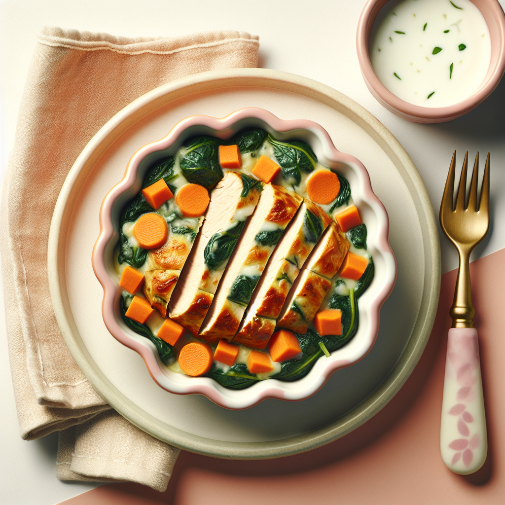 Chicken Spinach Sweet Potato Bake