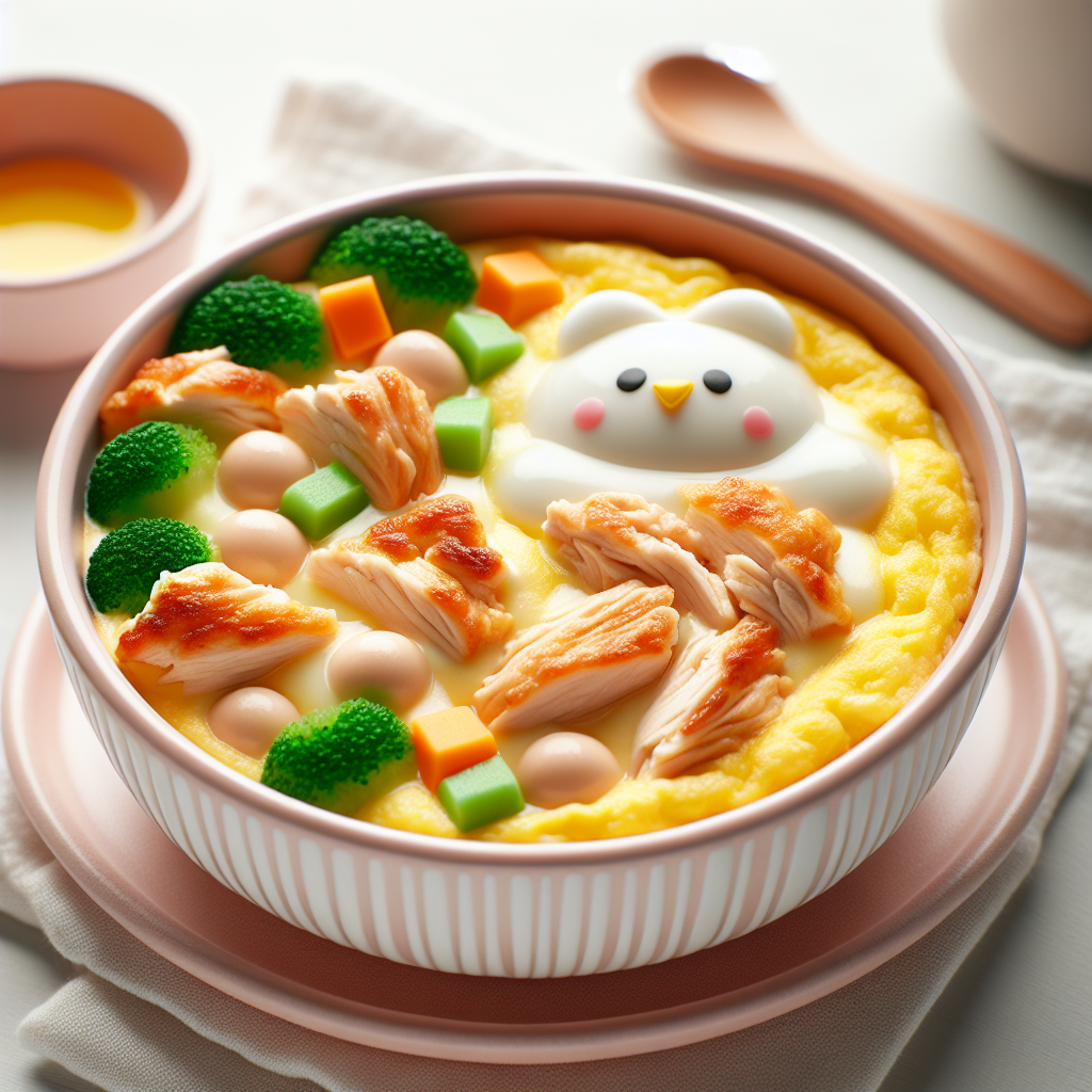 Chicken Veggie Cheese Omelet