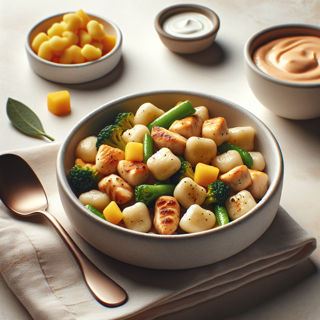 Chicken Veggie Gnocchi Cubes