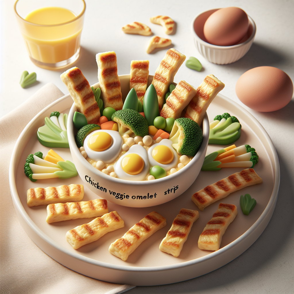 Chicken Veggie Omelet Strips