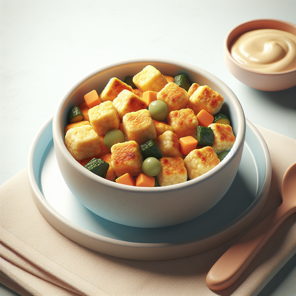 Chicken Veggie Polenta Cubes