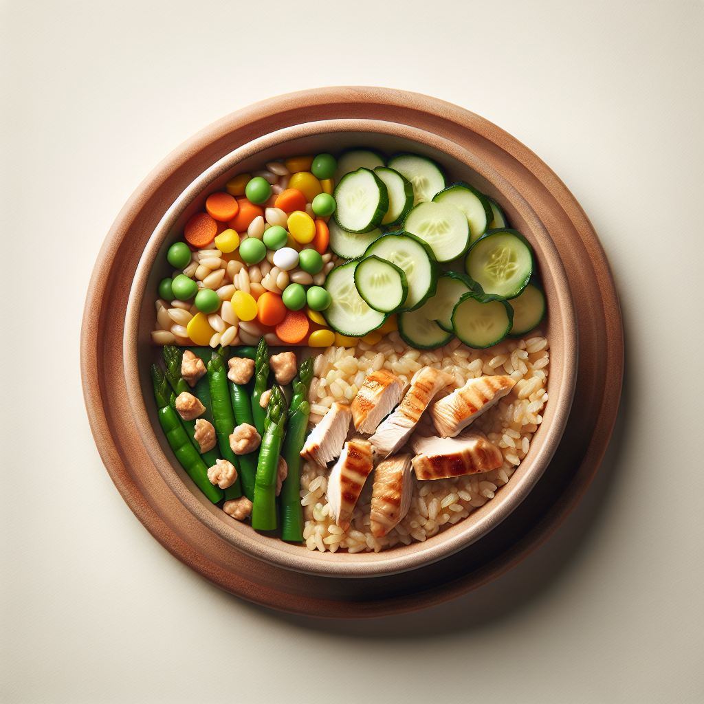 Chicken Veggie Veggie Grain Plate