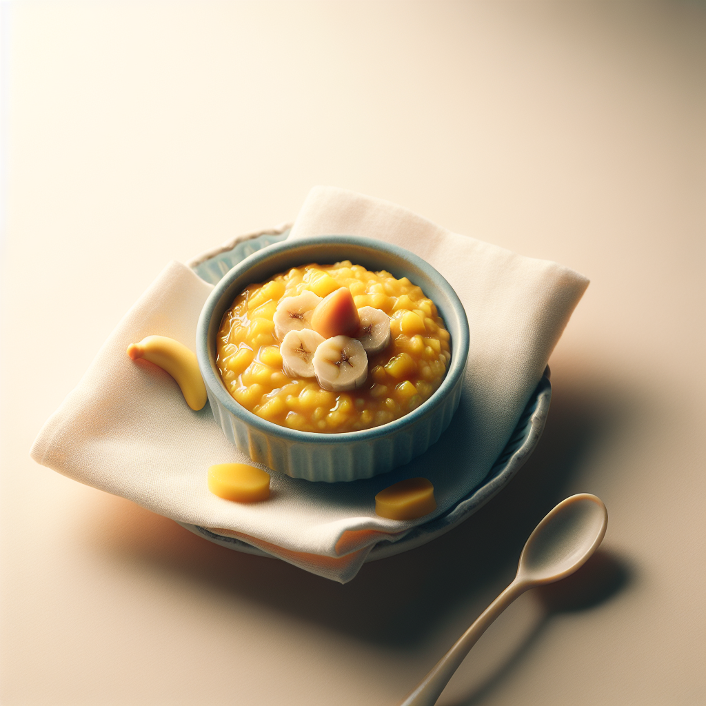 Mango Banana Rice Purée