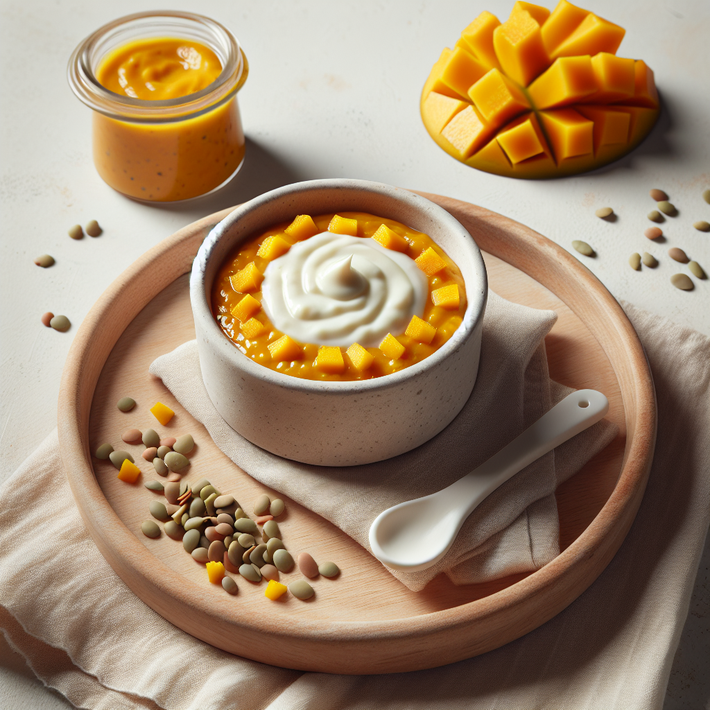 Mango Lentil Yogurt Purée
