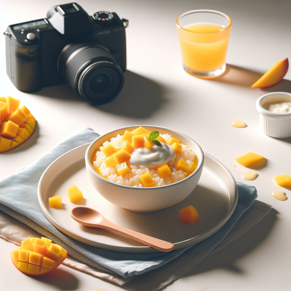 Mango Yogurt Rice Purée