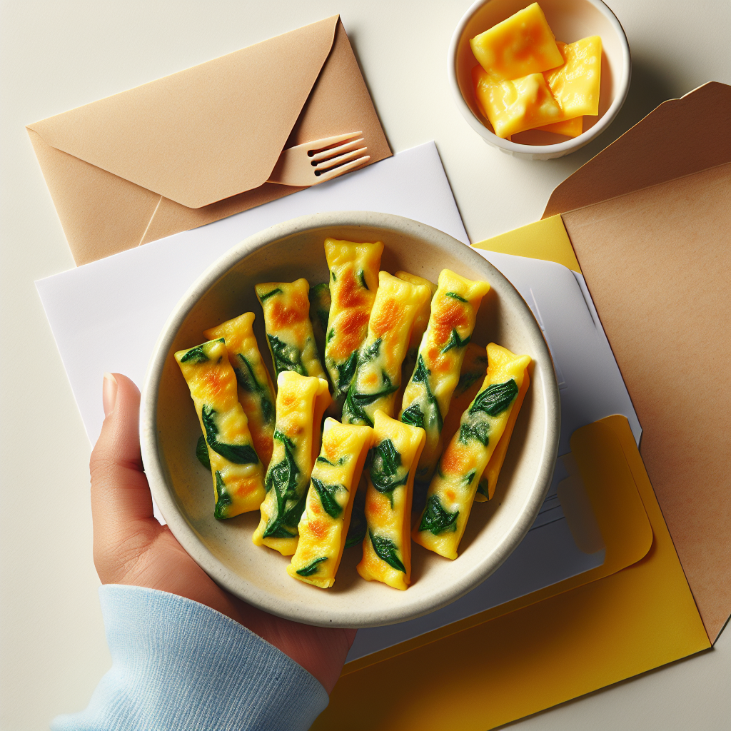Spinach Cheese Omelet Strips