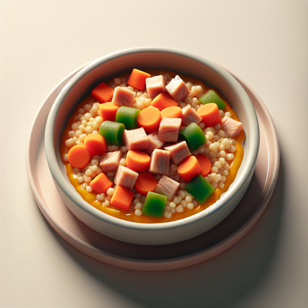 Turkey Bulgur Carrot Veggie Cubes