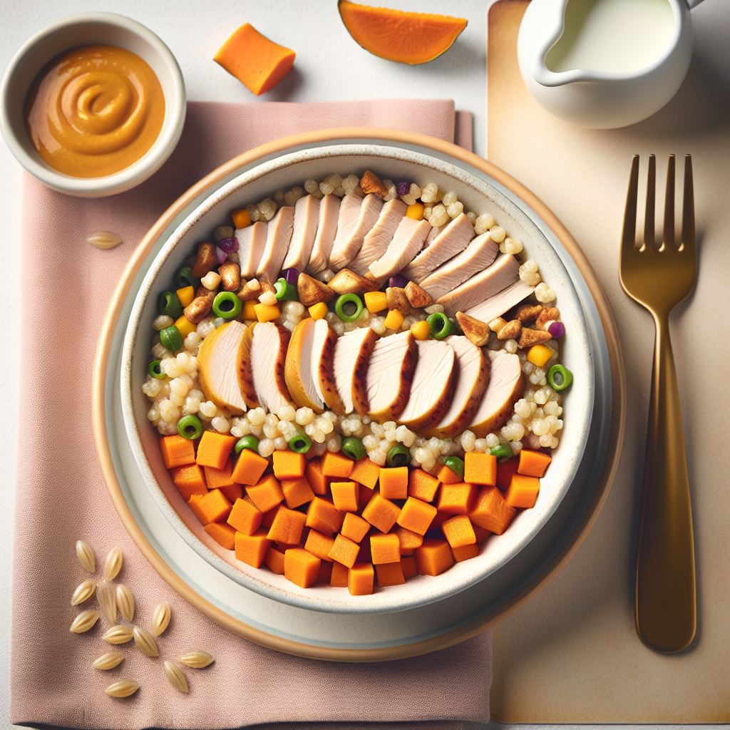 Turkey Bulgur Sweet Potato Bowl