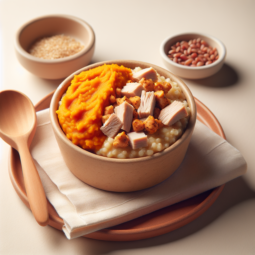 Turkey Bulgur Sweet Potato Mash