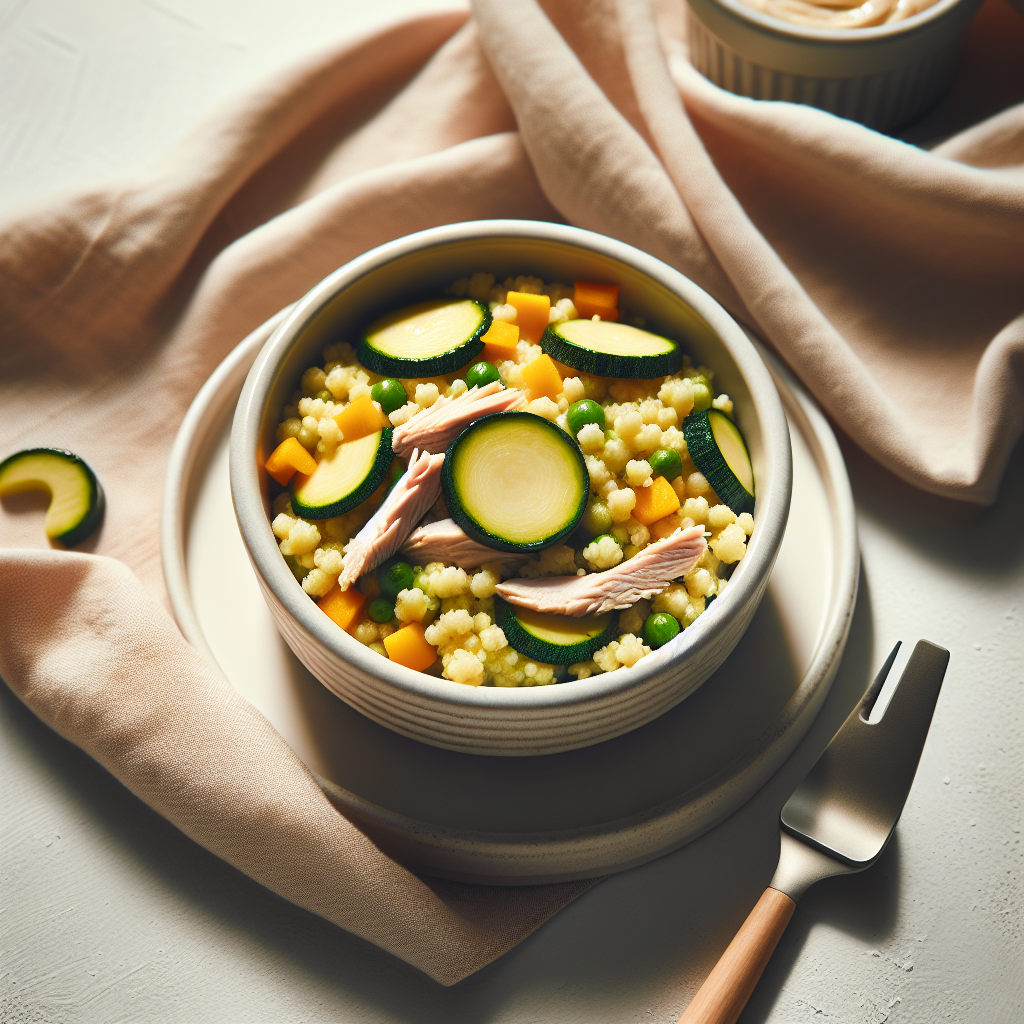 Turkey Couscous Zucchini Mash