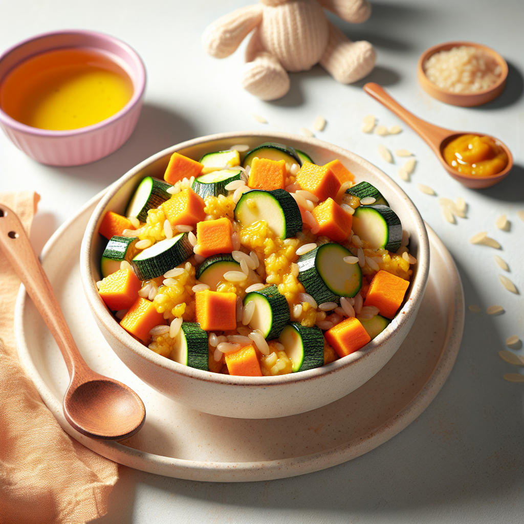 Zucchini Sweet Potato Rice Mash